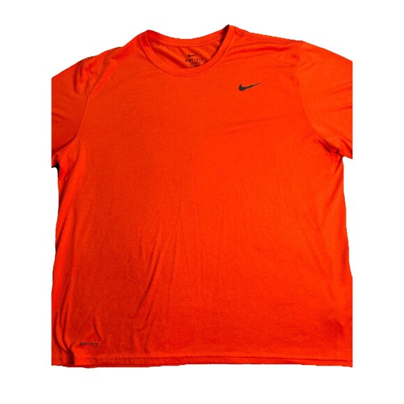 Nike Shirt Men's 2XL Orange Swoosh Dri-Fit Lightweight Athletic Active Gym XXL - Picture 1 of 16